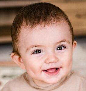 newborn baby with freckles