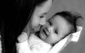 newborn baby spit milk